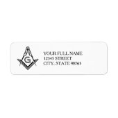 Aangepaste masonic Square & Compass Mailing Labels (Voorkant)