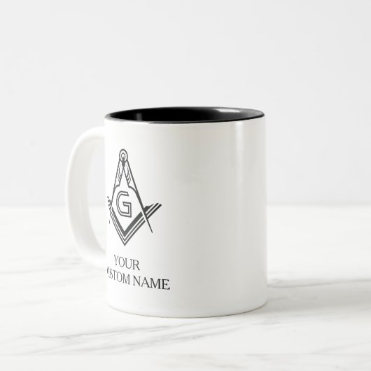 Aangepaste Masonische Mokken | Freemason Gifts (Voorkant links)