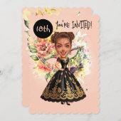 Aangepaste Masquerade 18e Verjaardag Bash Kaart (Voorkant / Achterkant)