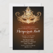 Aangepaste Masquerade Ball Jubileum-uitnodigingen Kaart (Voorkant)
