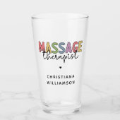 Aangepaste massagetherapie | Massagetherapiecadeau Glas (Voorkant)