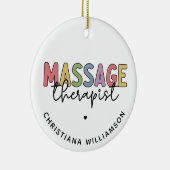 Aangepaste massagetherapie | Massagetherapiecadeau Keramisch Ornament (Rechts)