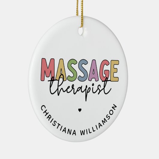 Aangepaste massagetherapie | Massagetherapiecadeau Keramisch Ornament (Rechts)