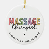 Aangepaste massagetherapie | Massagetherapiecadeau Keramisch Ornament (Voorkant)