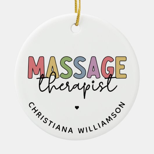 Aangepaste massagetherapie | Massagetherapiecadeau Keramisch Ornament (Voorkant)