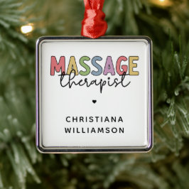 Aangepaste massagetherapie | Massagetherapiecadeau Metalen Ornament