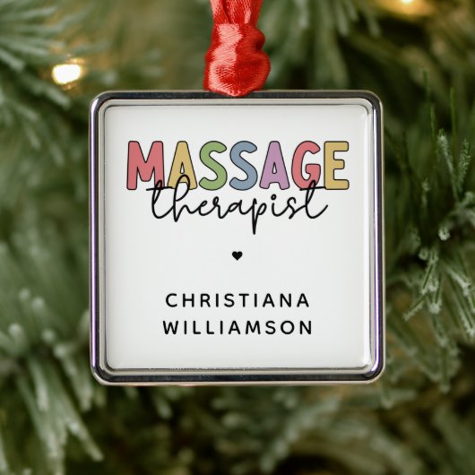Aangepaste massagetherapie | Massagetherapiecadeau Metalen Ornament (Boom)
