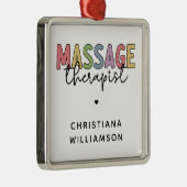 Aangepaste massagetherapie | Massagetherapiecadeau Metalen Ornament (Rechts)