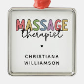 Aangepaste massagetherapie | Massagetherapiecadeau Metalen Ornament (Voorkant)
