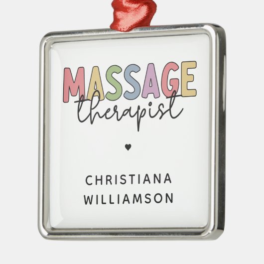 Aangepaste massagetherapie | Massagetherapiecadeau Metalen Ornament (Links)