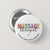 Aangepaste massagetherapie | Massagetherapiecadeau Ronde Button 5,7 Cm (Voorkant /achterkant)