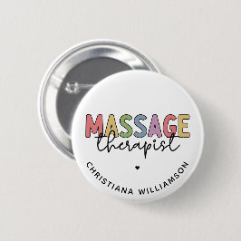 Aangepaste massagetherapie | Massagetherapiecadeau Ronde Button 5,7 Cm