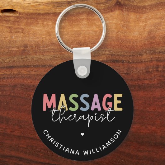 Aangepaste massagetherapie | Massagetherapiecadeau Sleutelhanger (Voorkant)