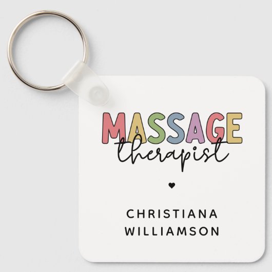 Aangepaste massagetherapie | Massagetherapiecadeau Sleutelhanger (Voorkant)