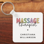 Aangepaste massagetherapie | Massagetherapiecadeau Sleutelhanger (Voorkant)