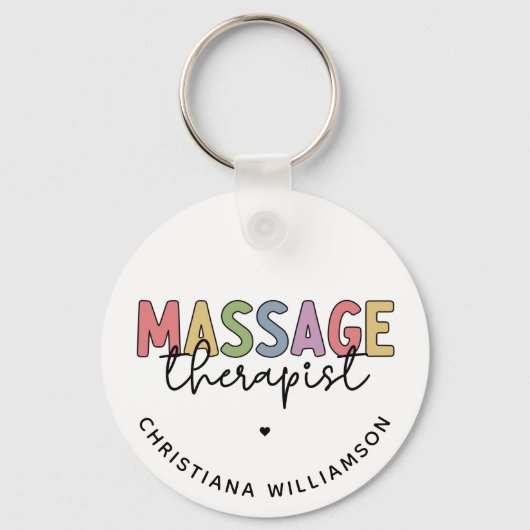 Aangepaste massagetherapie | Massagetherapiecadeau Sleutelhanger (Voorkant)