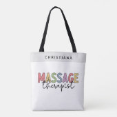 Aangepaste massagetherapie | Massagetherapiecadeau Tote Bag (Achterkant)