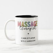 Aangepaste massagetherapie | Massagetherapiecadeau Tweekleurige Koffiemok (Links)