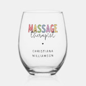 Aangepaste massagetherapie | Massagetherapiecadeau Wijnglas Zonder Voet (Voorkant)