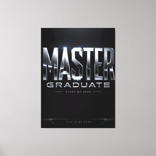 Aangepaste Master Afstudeerders 2026 Aandenken Canvas Afdruk (Voorkant)
