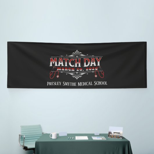 Aangepaste Match Day 2026 Medische Residentie Bann Spandoek (Beurs)
