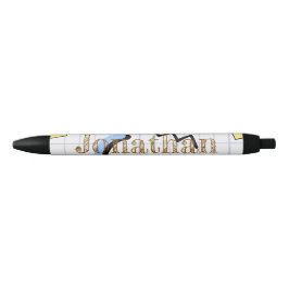 Aangepaste match secretaresse Grafiek leuk patroon Zwarte Inkt Pen