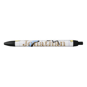 Aangepaste match secretaresse Grafiek leuk patroon Zwarte Inkt Pen