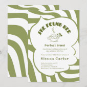 Aangepaste Matcha Bruids Uitnodigen - Bewerkbare S Kaart (Voorkant / Achterkant)