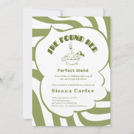 Aangepaste Matcha Bruids Uitnodigen - Bewerkbare S Kaart