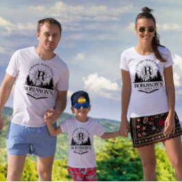 Aangepaste matching familie camping monogram t-shirt