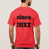 Aangepaste matching lovers t-shirt met namen. (Achterkant)