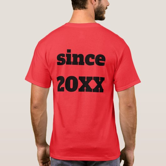 Aangepaste matching lovers t-shirt met namen. (Achterkant)