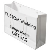 Aangepaste MATTE Gift Bag LARGE 12,5" x 9" Groot Cadeauzakje (Voorkant Gekanteld)
