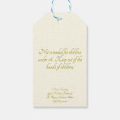 Aangepaste matte juwelen die Kaarten voor beeldsch Cadeaulabel (Achterkant)