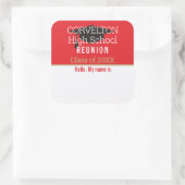 Aangepaste matte klasreünie naamlabel sticker (Tas)
