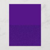 Aangepaste Matte Top & Glitter Bottom Paarse Brief Briefkaart (Voorkant)