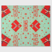 Aangepaste Matte Vintage Christmas Wrapping Paper Cadeaupapier (Vlak)