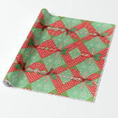 Aangepaste Matte Vintage Christmas Wrapping Paper Cadeaupapier (Uitgerold)