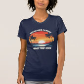 Aangepaste Maui Trip Cool Sunrise Palm Tree Vrouwe T-shirt (Voorkant)