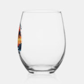 Aangepaste Maui Trip Sunrise Palmbomen Keepsake Wijnglas Zonder Voet (Links)