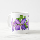Aangepaste Mauve Clematis Koffiemok (Voorkant links)