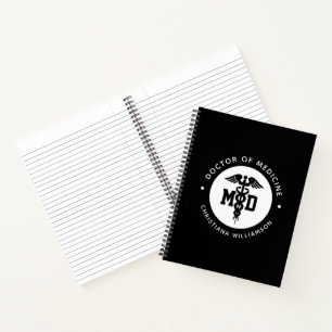 Aangepaste MD Doctor of Medicine Doctor Afstuderen Notitieboek
