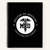 Aangepaste MD Doctor of Medicine Doctor Afstuderen Notitieboek (Voorkant)