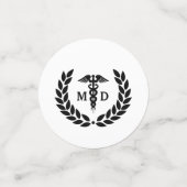 Aangepaste MD Doctor of Medicine Med School Afstud Confetti (Kleine voorkant)