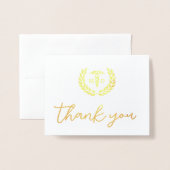 Aangepaste MD Med School Graduation Party Bedankt Folie Kaarten (Voorkant met envelop)