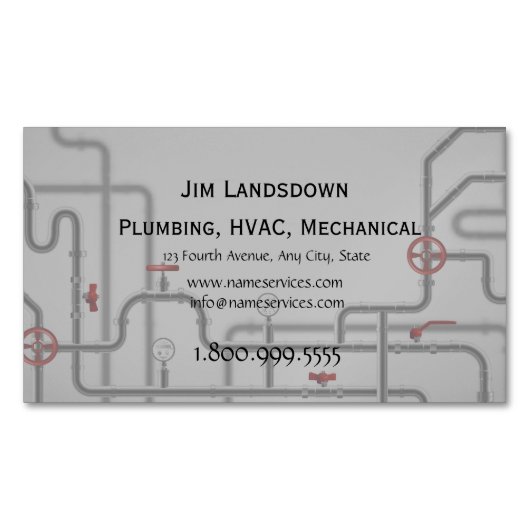 Aangepaste mechanische HVAC-stekker Magnetisch Visitekaartje (Voorkant)