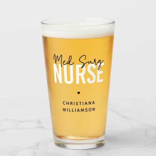 Aangepaste Med Surg Zurse | Medische chirurgische  Glas (Voorkant gevuld)