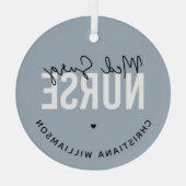 Aangepaste Med Surg Zurse | Medische chirurgische  Glas Ornament (Achterkant)