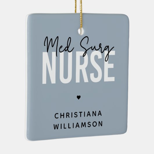 Aangepaste Med Surg Zurse | Medische chirurgische  Keramisch Ornament (Rechts)