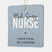 Aangepaste Med Surg Zurse | Medische chirurgische  Keramisch Ornament (Links)